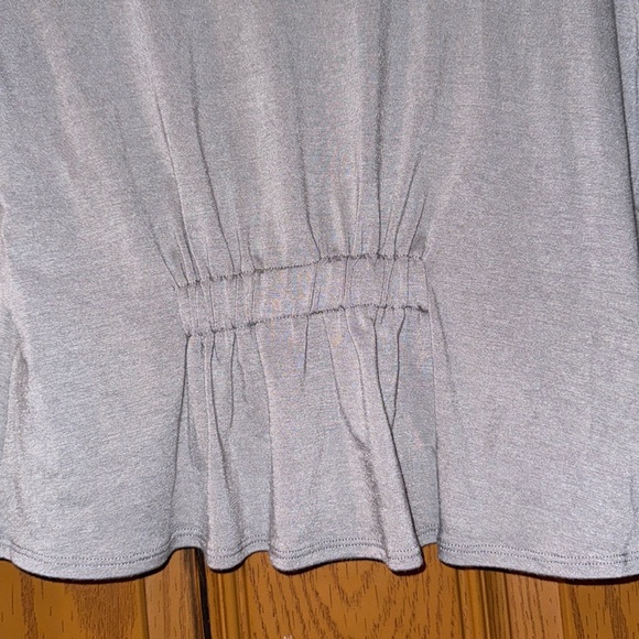 NWT! Covington Sterling Grey Ruched Long Sleeve Open Front Draped Shrug Cardigan - Picture 13 of 15